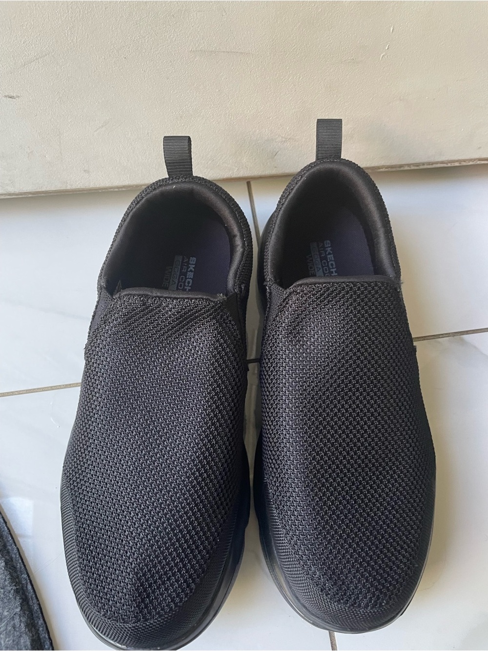 Skechers Men's Black Slip-On Mesh Casual Shoes